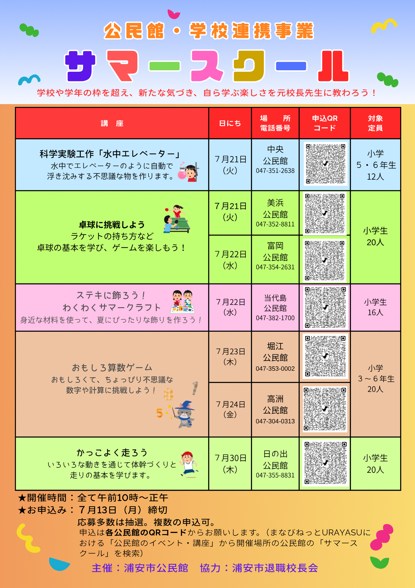 サマースクールチラシ